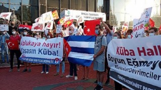 TKP ve Küba dostlarından ABD Büyükelçiliği önünde eylem