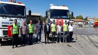 Gölbaşı Belediyesi ekipleri yangınla mücadeleye devam ediyor