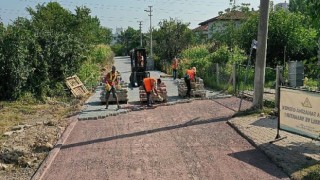 Irmakta sokak parke yol çalışmaları başladı