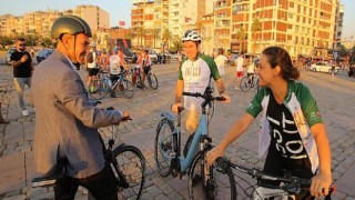 İzmir’in Dünya Miraslarını bisikletliler birleştirdi