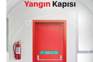 Yangın anında güvenli tahliye kapıdan başlıyor