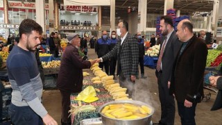 Başkan Savran, Kapalı Pazar Yerinde Esnaf Ziyaretlerinde Bulundu