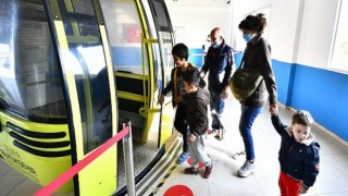 Teleferik Tesisleri minik ziyaretçileri ağırladı