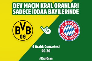 Dortmund-Bayern Münih maçının Kral Oranlar'ı sadece iddaa bayilerinde