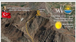Büyükşehir Sarıkamış Şehitleri İçin Erek Dağına Tırmanış Düzenliyor