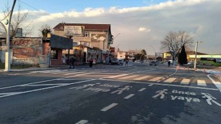 Maşukiye kavşağında yol çizgileri çekildi