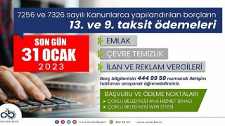Yapılandırma Taksit Ödemelerinde Son Gün 31 Ocak