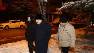 Başkan Altınoktan Sabaha Kadar Kar Denetimi