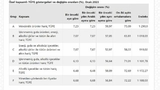 Tüketici fiyat endeksi (TÜFE) yıllık %57,68, aylık %6,65 oldu