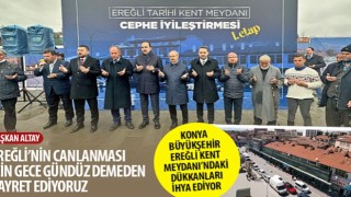 Konya Büyükşehir Ereğli Kent Meydanı ndaki Dükkanları İhya Ediyor