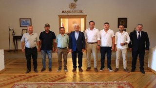 Datça Muhtarlarından Başkan Gürüne teşekkür ziyareti
