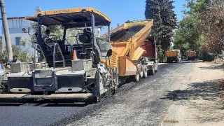Bodrum Turgutreiste Sıcak Asfalt Çalışması Başladı