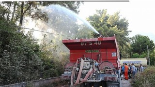 Kemerde çıkan orman yangını korkuttu